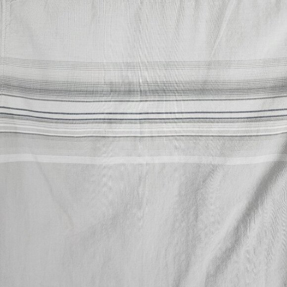 ONeill Mens XL Standard Fit Light Grey Striped Short Sleeve Button-Up Shirt - Picture 8 of 13